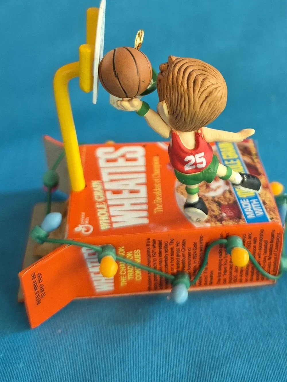 Wheaties Christmas Swishes Basketball Ornament Enesco Hoops Cereal Box